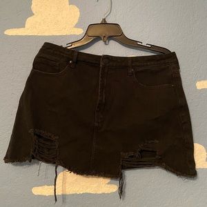 Black forever 21 jean skirt